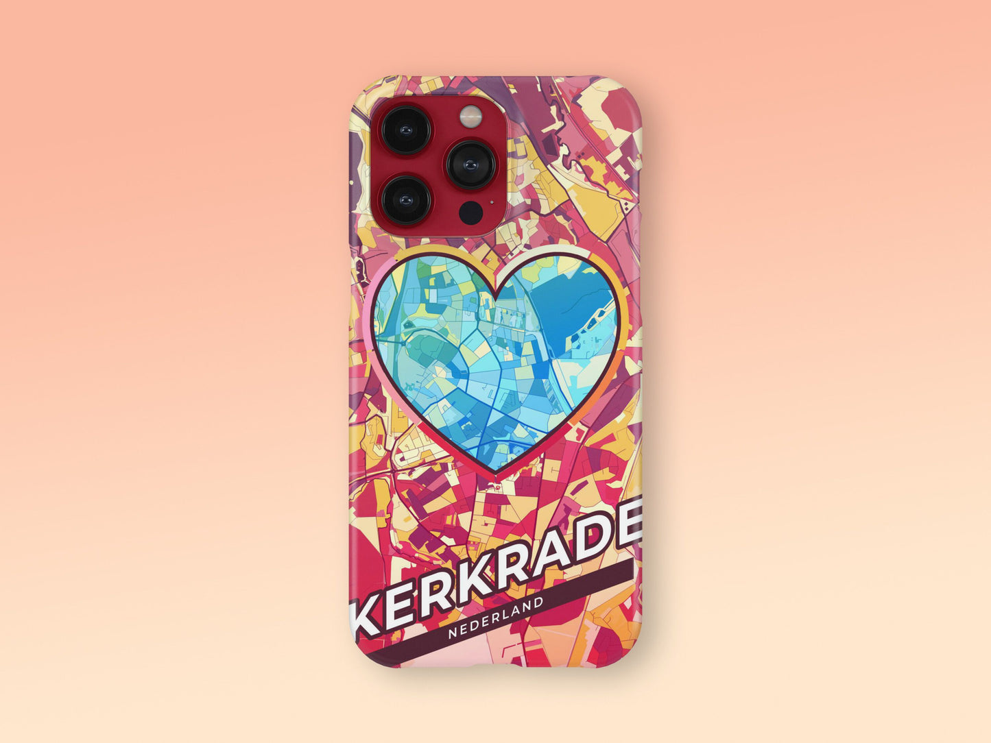 Kerkrade Netherlands slim phone case with colorful icon. Birthday, wedding or housewarming gift. Couple match cases. 2