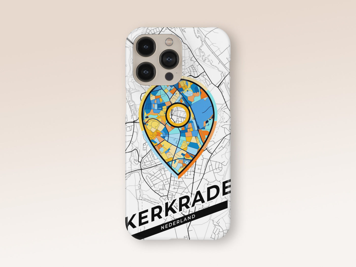 Kerkrade Netherlands slim phone case with colorful icon. Birthday, wedding or housewarming gift. Couple match cases. 1