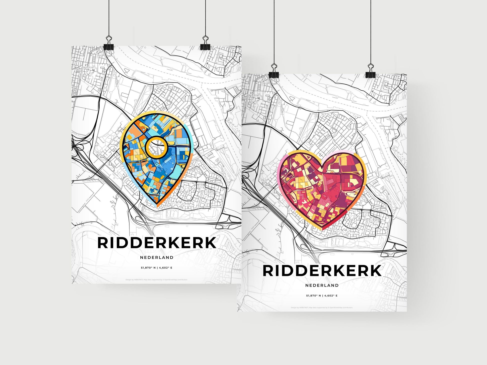 Ridderkerk Netherlands art print for couples