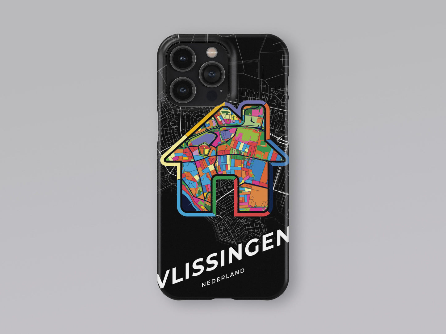 Vlissingen Netherlands slim phone case with colorful icon 3