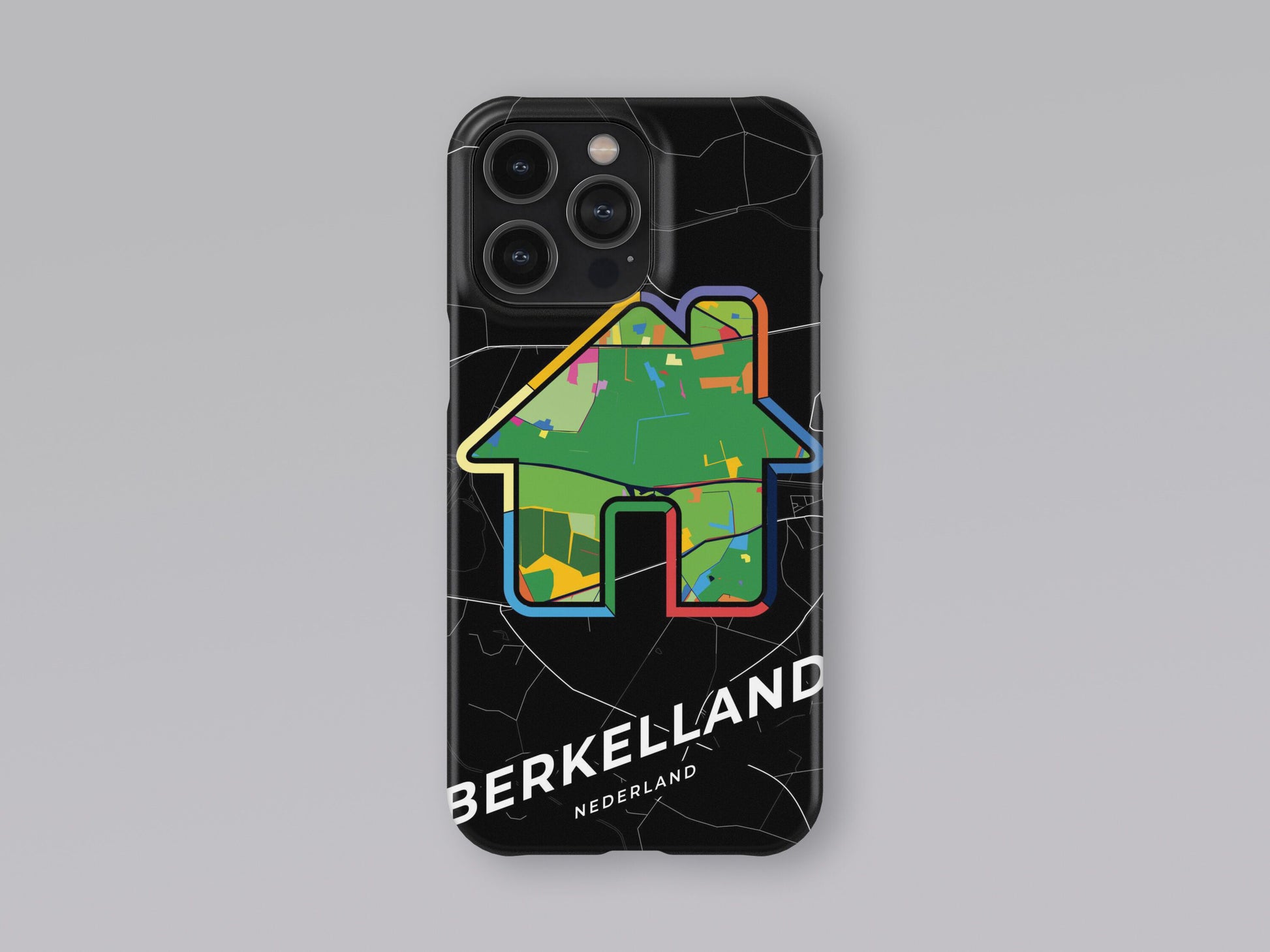 Berkelland Netherlands slim phone case with colorful icon. Birthday, wedding or housewarming gift. Couple match cases. 3