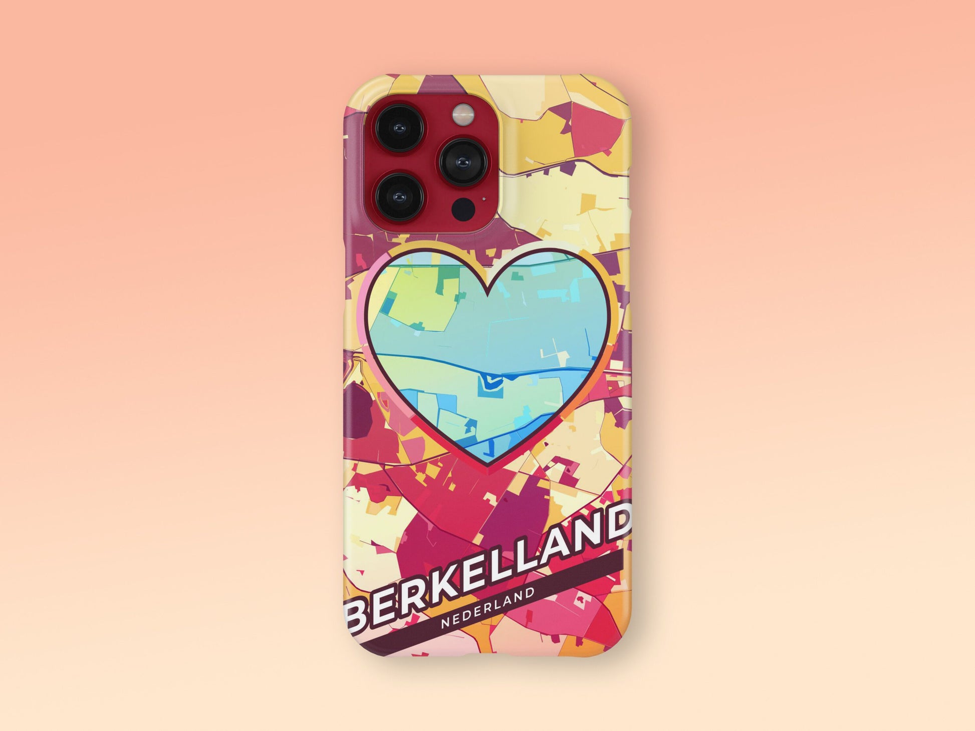 Berkelland Netherlands slim phone case with colorful icon. Birthday, wedding or housewarming gift. Couple match cases. 2