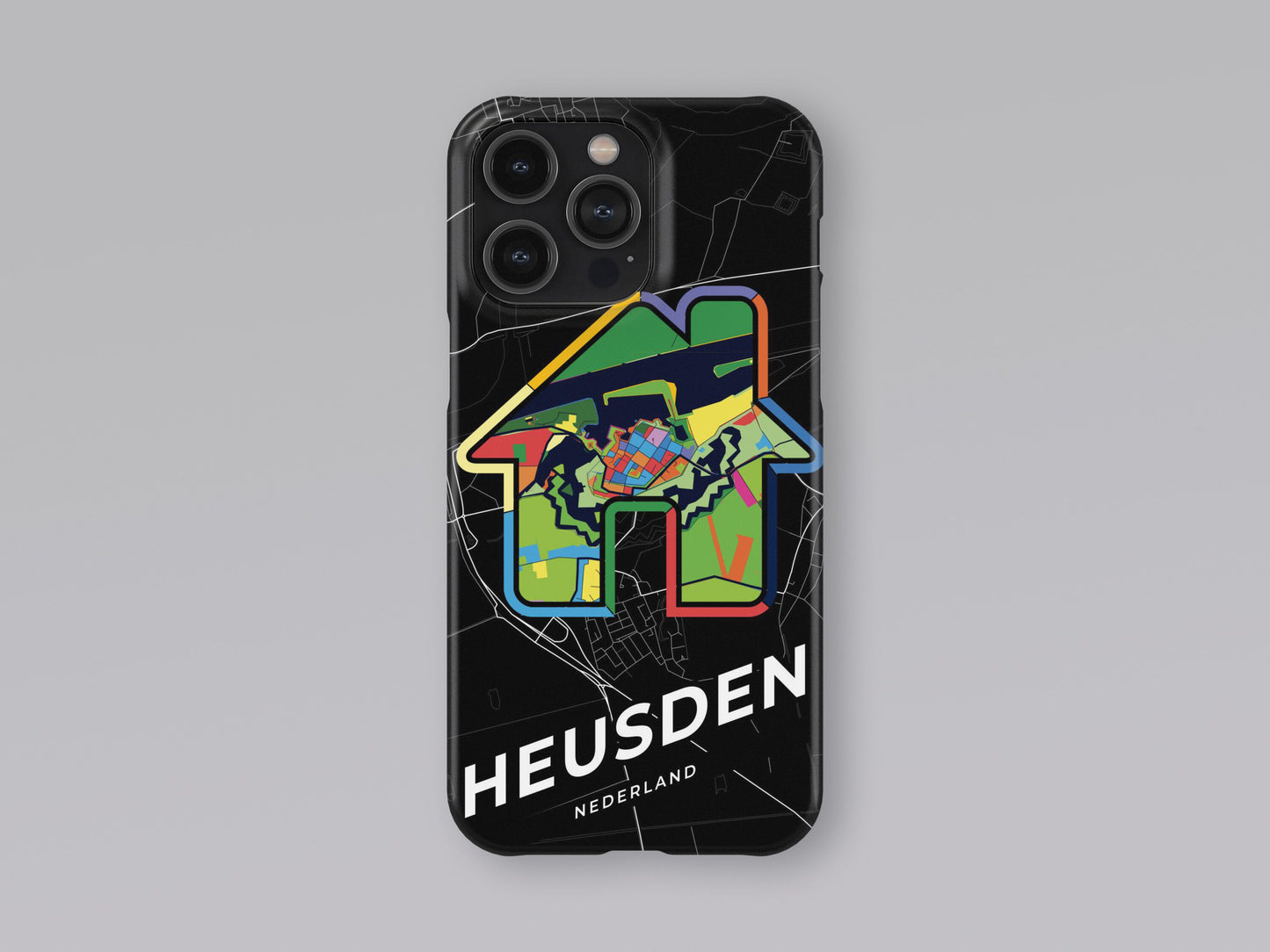 Heusden Netherlands slim phone case with colorful icon. Birthday, wedding or housewarming gift. Couple match cases. 3