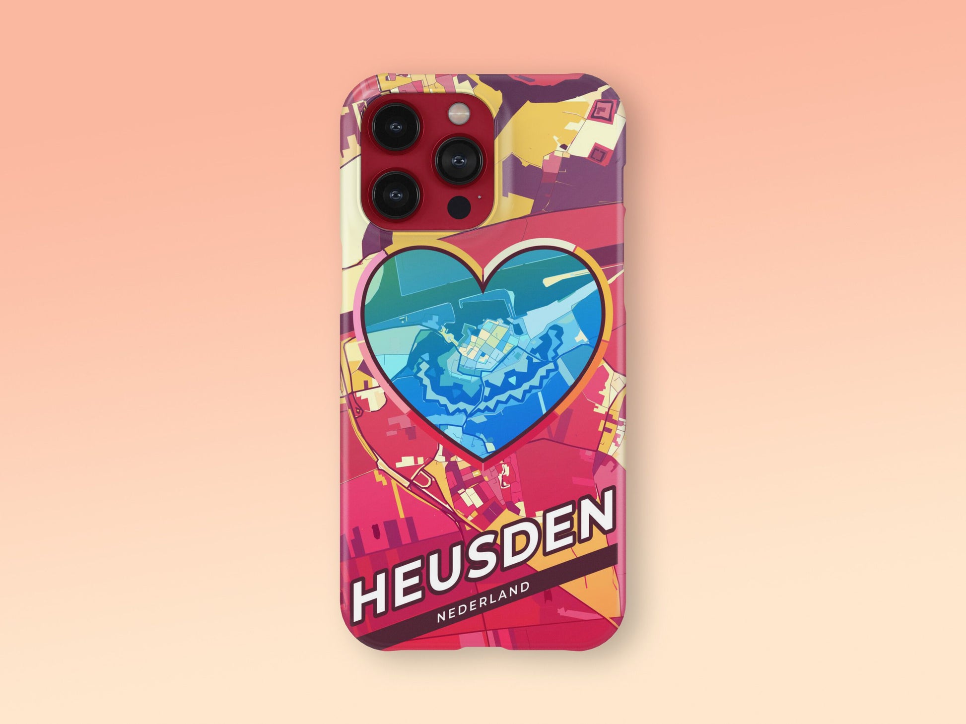 Heusden Netherlands slim phone case with colorful icon. Birthday, wedding or housewarming gift. Couple match cases. 2