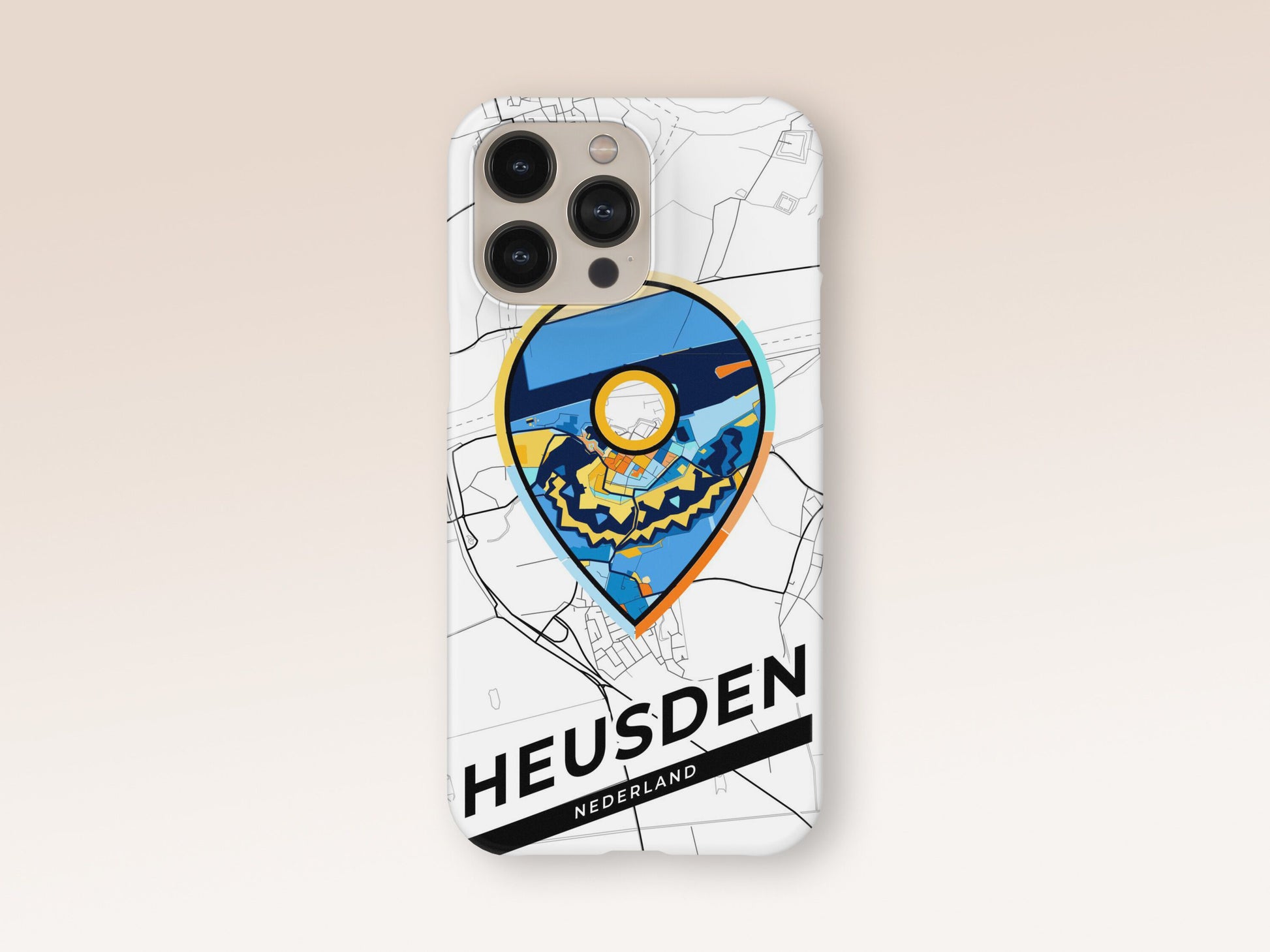Heusden Netherlands slim phone case with colorful icon. Birthday, wedding or housewarming gift. Couple match cases. 1