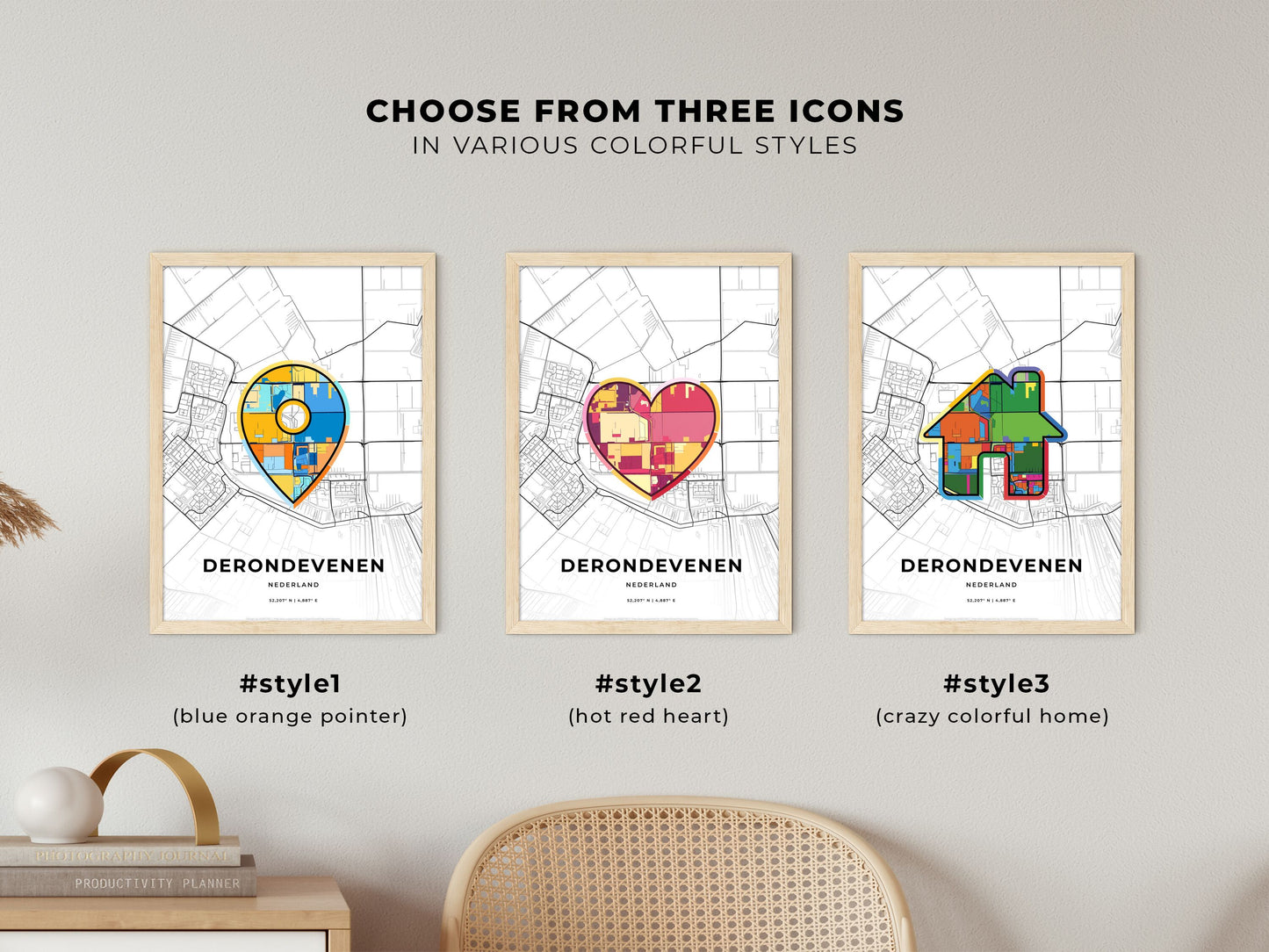 De Ronde Venen Netherlands maps with colorful icons