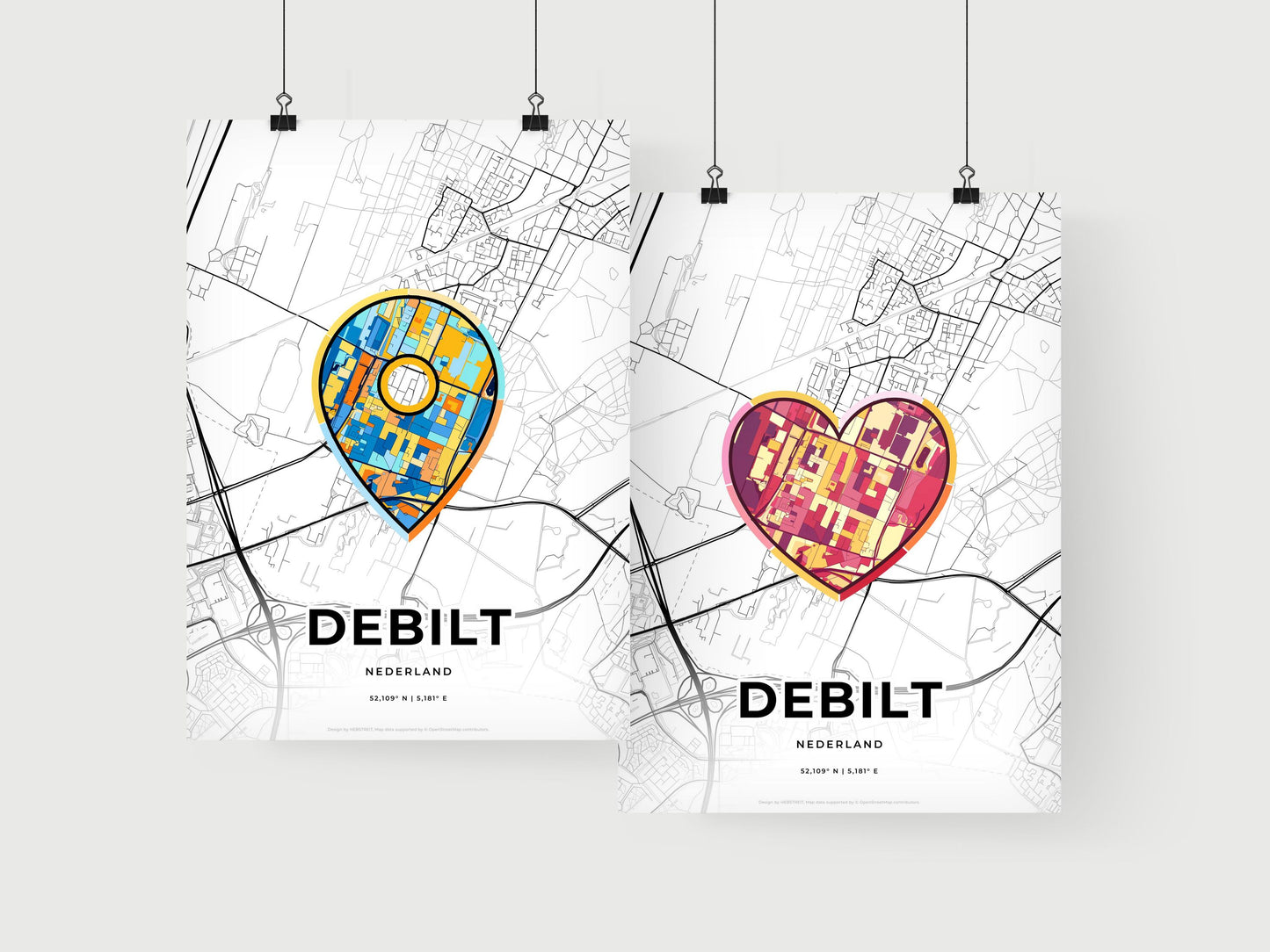 De Bilt Netherlands art print for couples