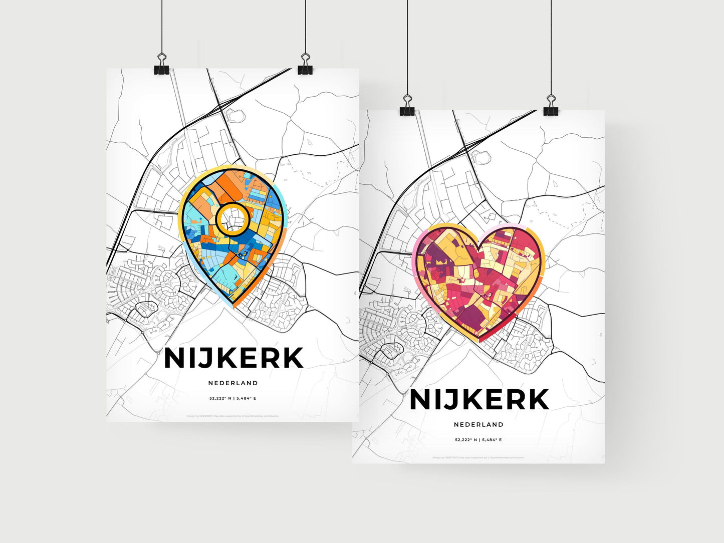 Nijkerk Netherlands art print for couples