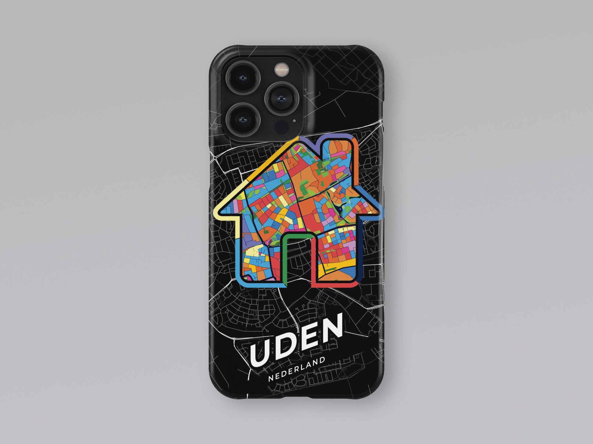 Uden Netherlands slim phone case with colorful icon 3