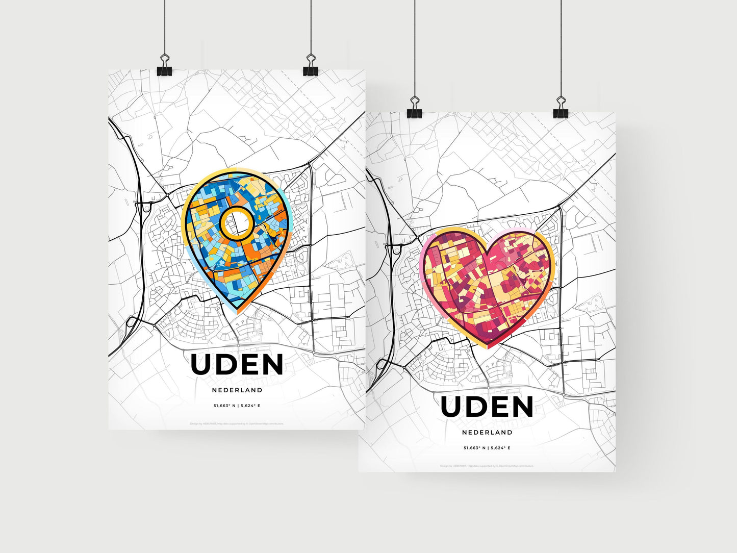 Uden Netherlands art print for couples