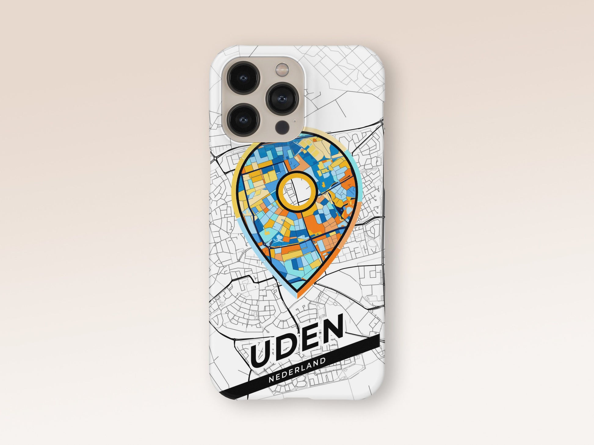 Uden Netherlands slim phone case with colorful icon 1