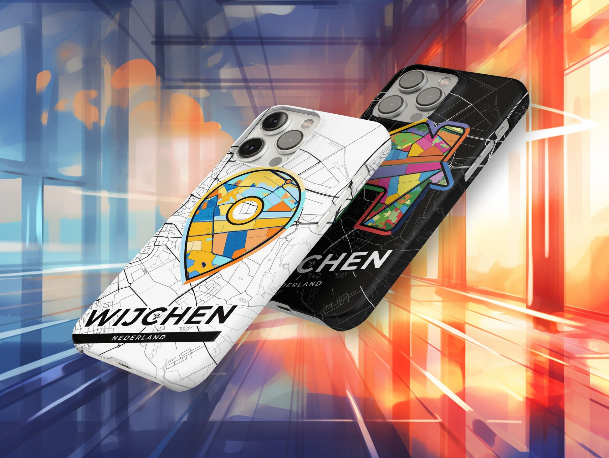 Wijchen Netherlands slim phone case with colorful icon