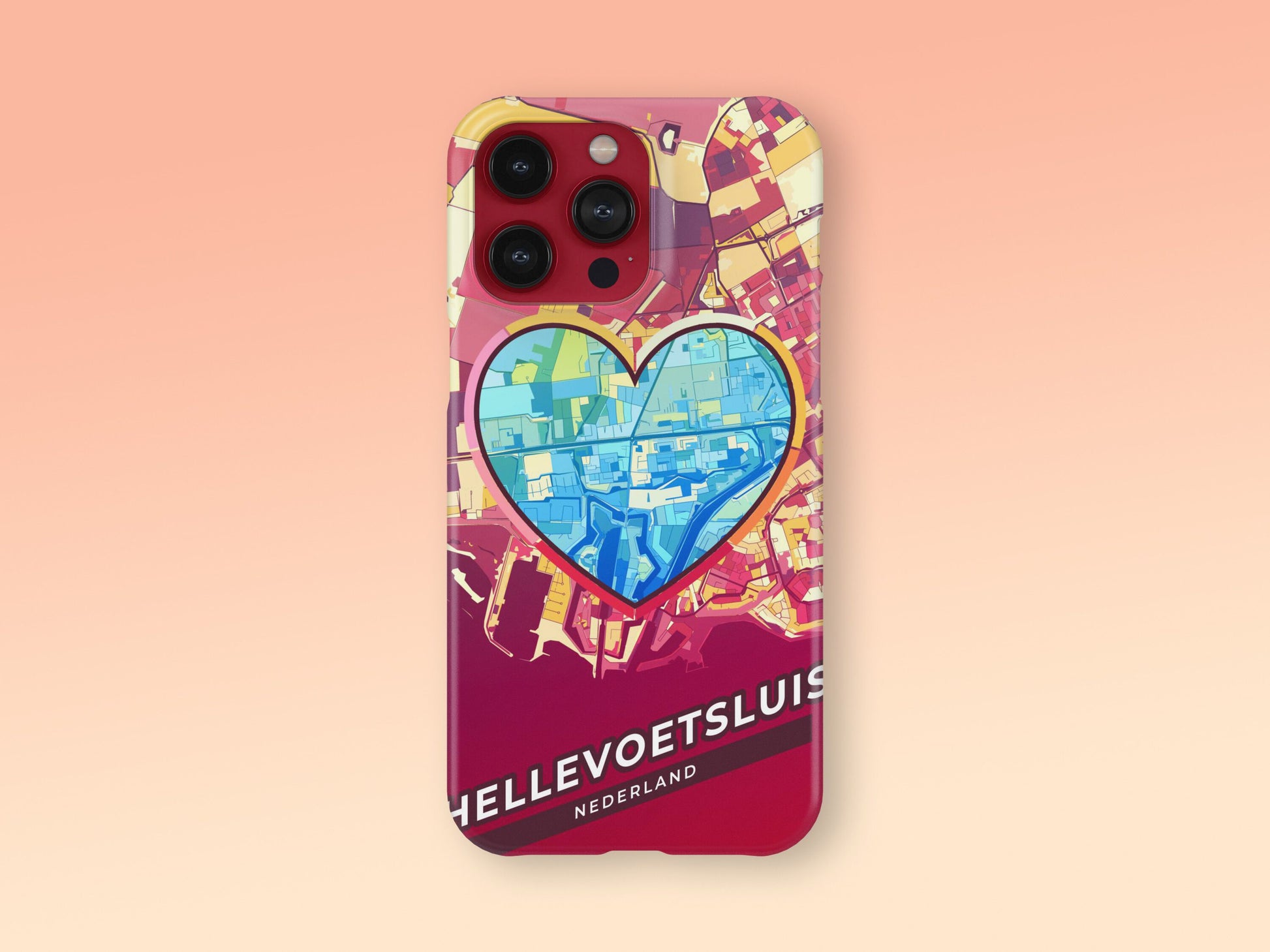 Hellevoetsluis Netherlands slim phone case with colorful icon. Birthday, wedding or housewarming gift. Couple match cases. 2