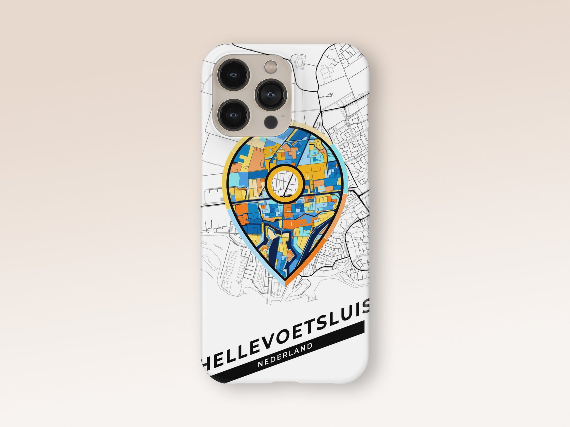 Hellevoetsluis Netherlands slim phone case with colorful icon. Birthday, wedding or housewarming gift. Couple match cases. 1