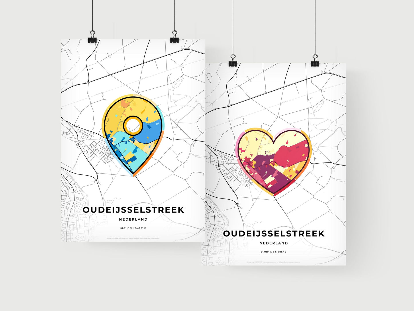 Oude Ijsselstreek Netherlands art print for couples