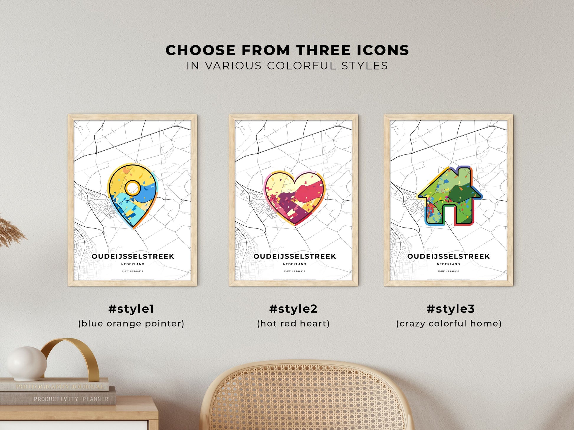 Oude Ijsselstreek Netherlands maps with colorful icons