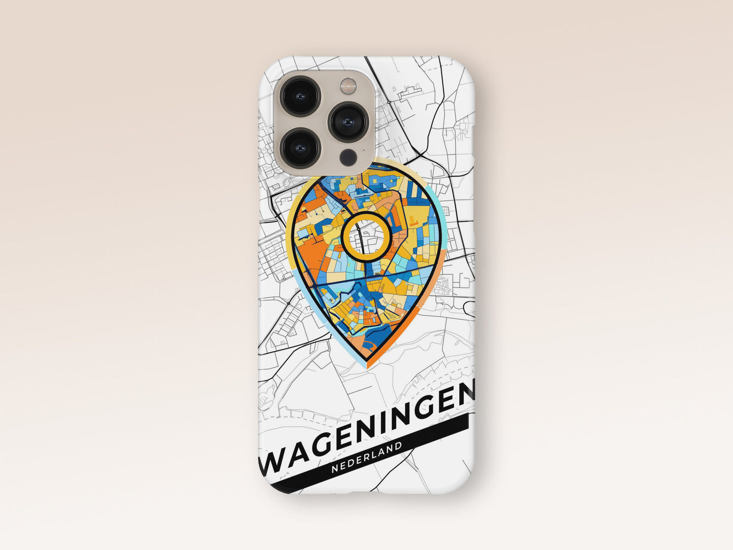 Wageningen Netherlands slim phone case with colorful icon 1