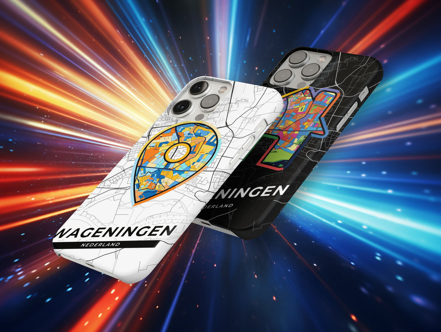 Wageningen Netherlands slim phone case with colorful icon