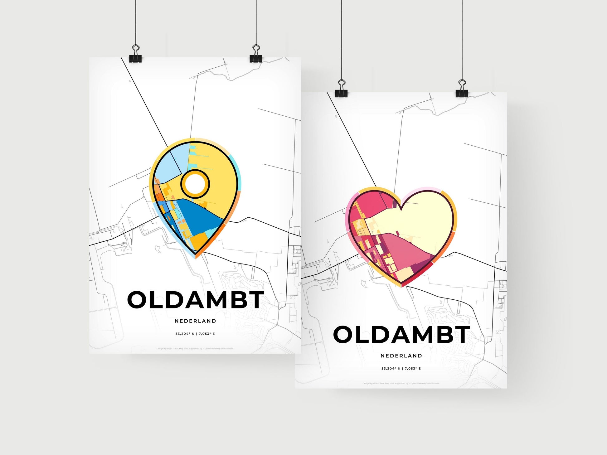 Oldambt Netherlands art print for couples