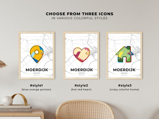 Moerdijk Netherlands maps with colorful icons