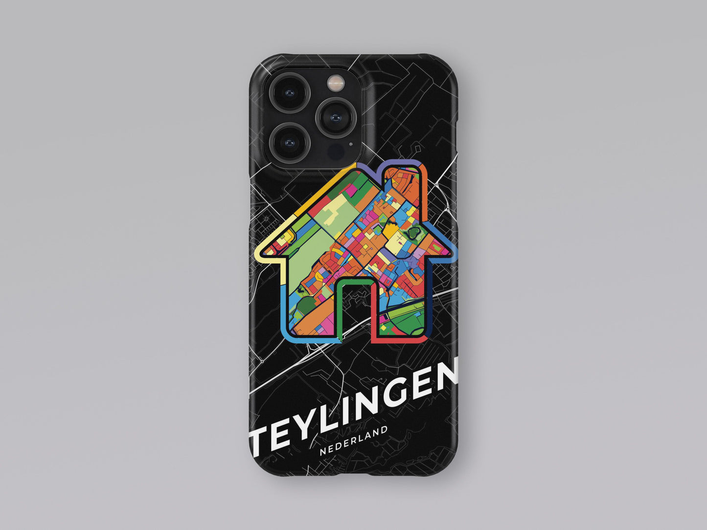 Teylingen Netherlands slim phone case with colorful icon 3