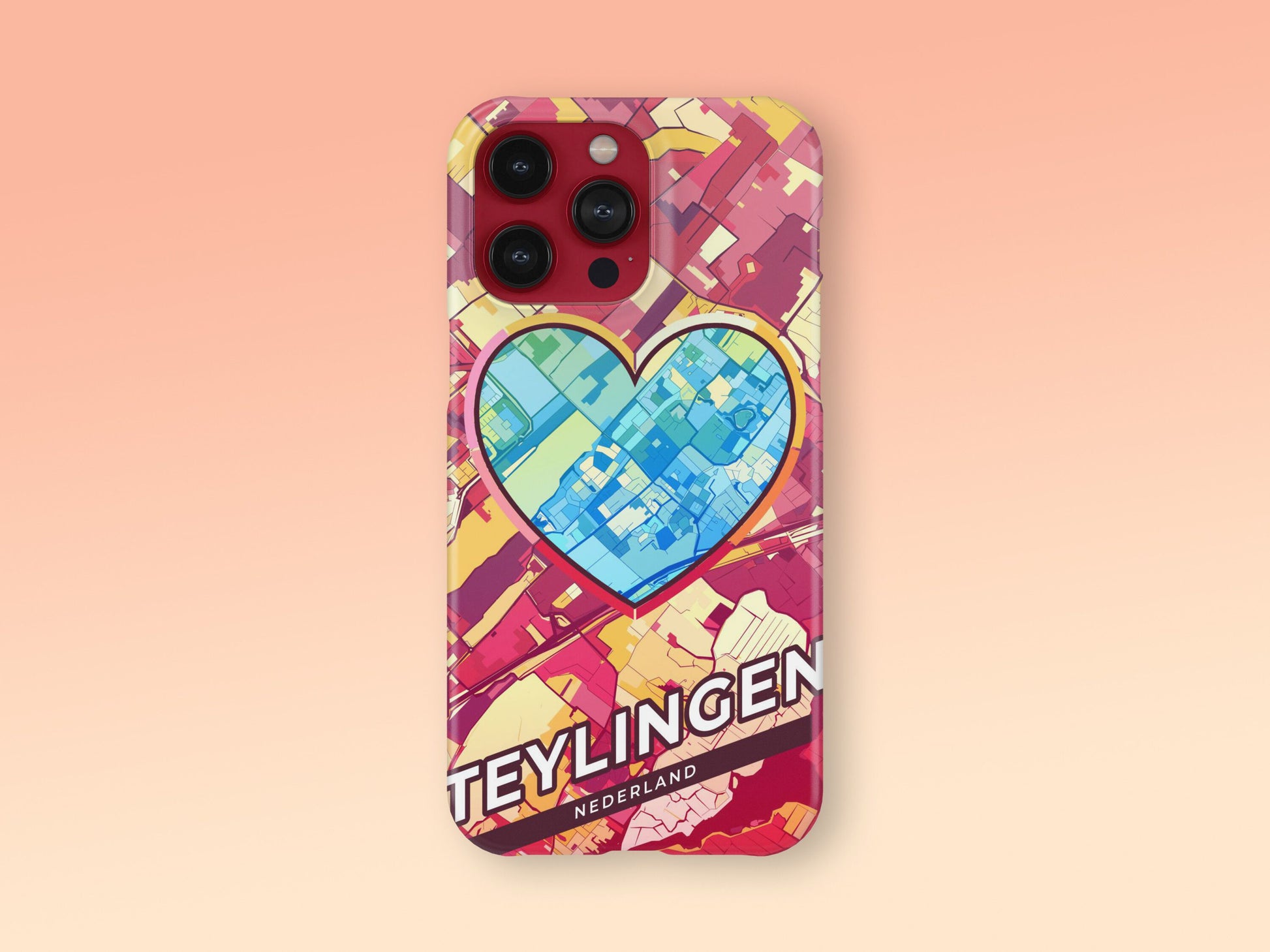 Teylingen Netherlands slim phone case with colorful icon 2