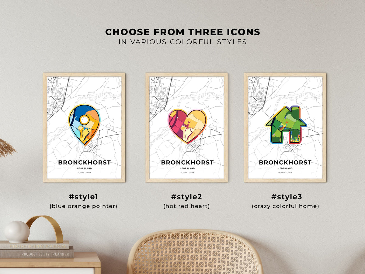 Bronckhorst Netherlands maps with colorful icons