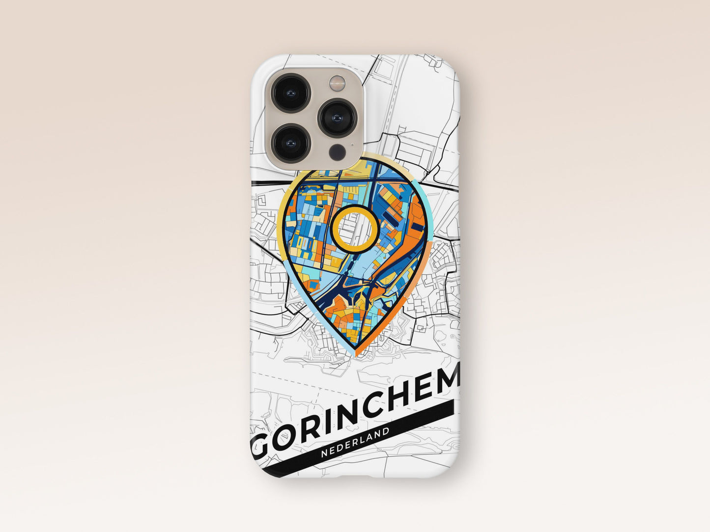 Gorinchem Netherlands slim phone case with colorful icon. Birthday, wedding or housewarming gift. Couple match cases. 1