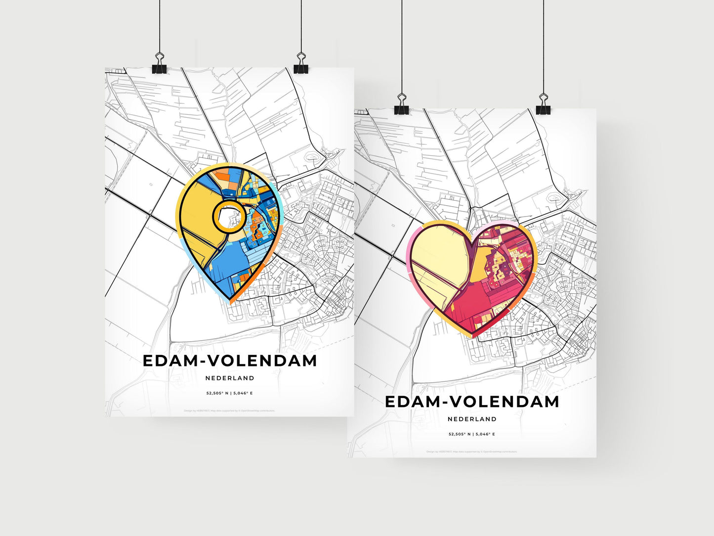 Edam-Volendam Netherlands art print for couples