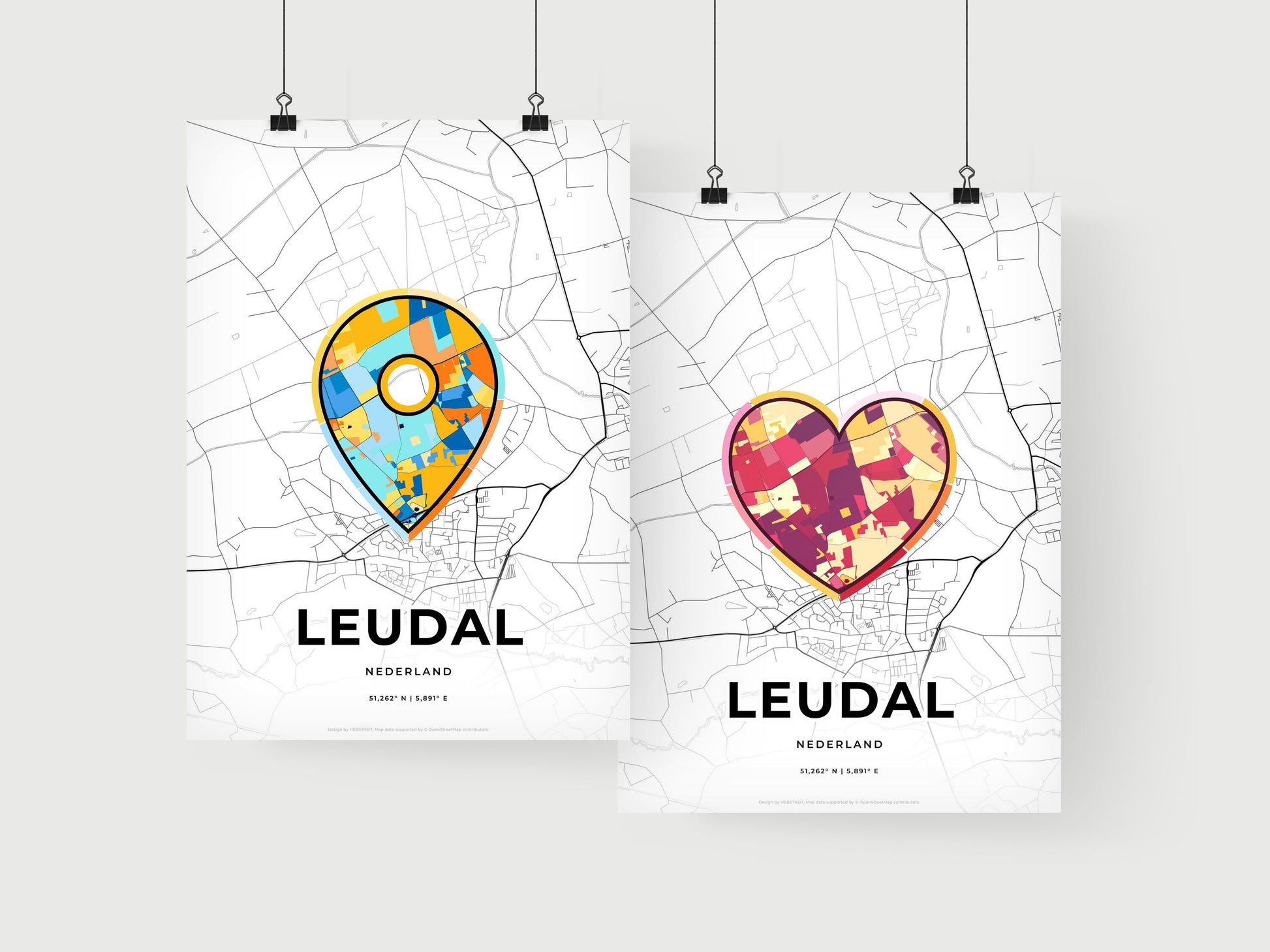 Leudal Netherlands art print for couples