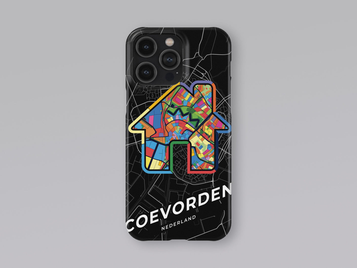 Coevorden Netherlands slim phone case with colorful icon. Birthday, wedding or housewarming gift. Couple match cases. 3