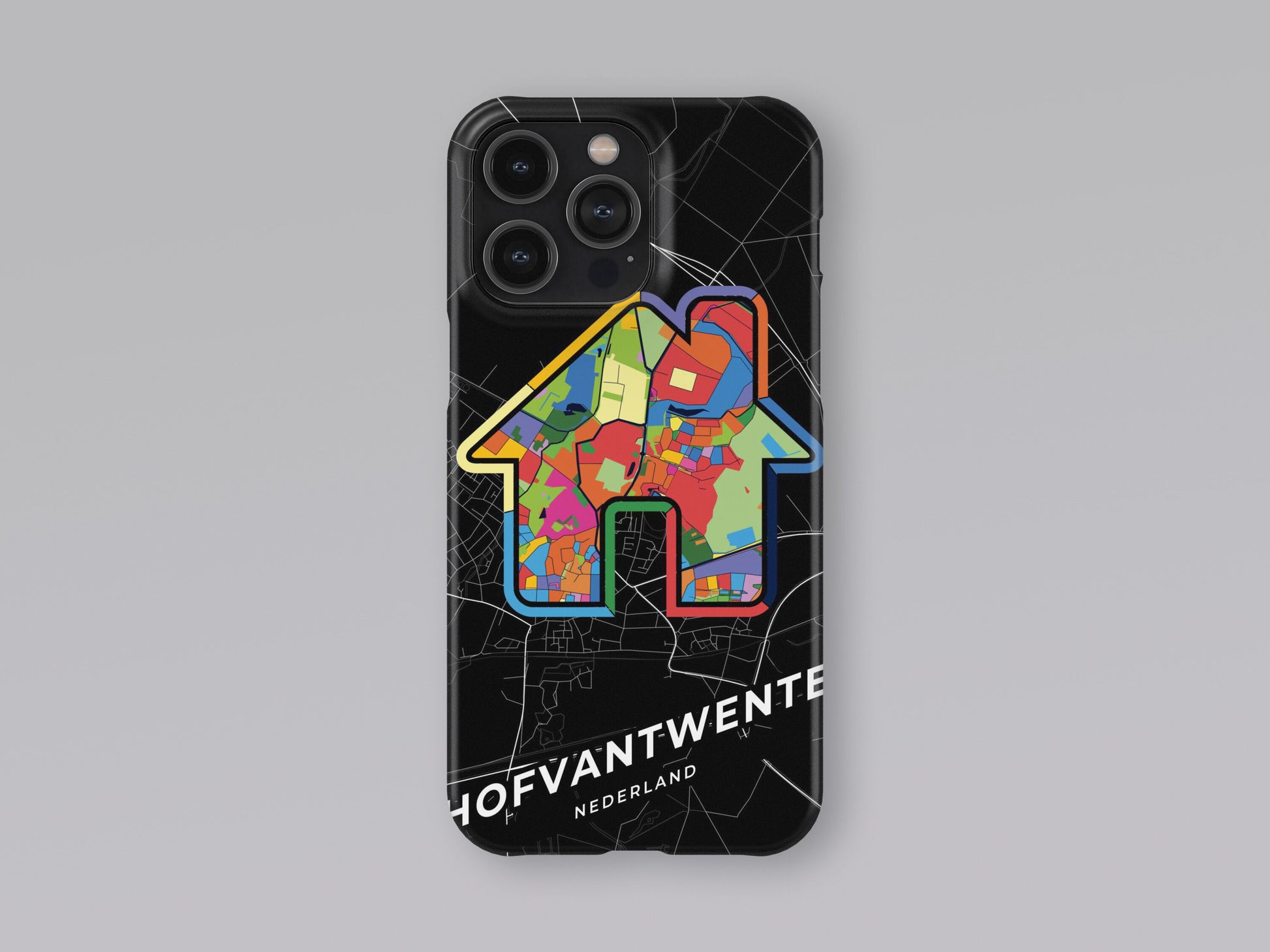 Hof Van Twente Netherlands slim phone case with colorful icon. Birthday, wedding or housewarming gift. Couple match cases. 3