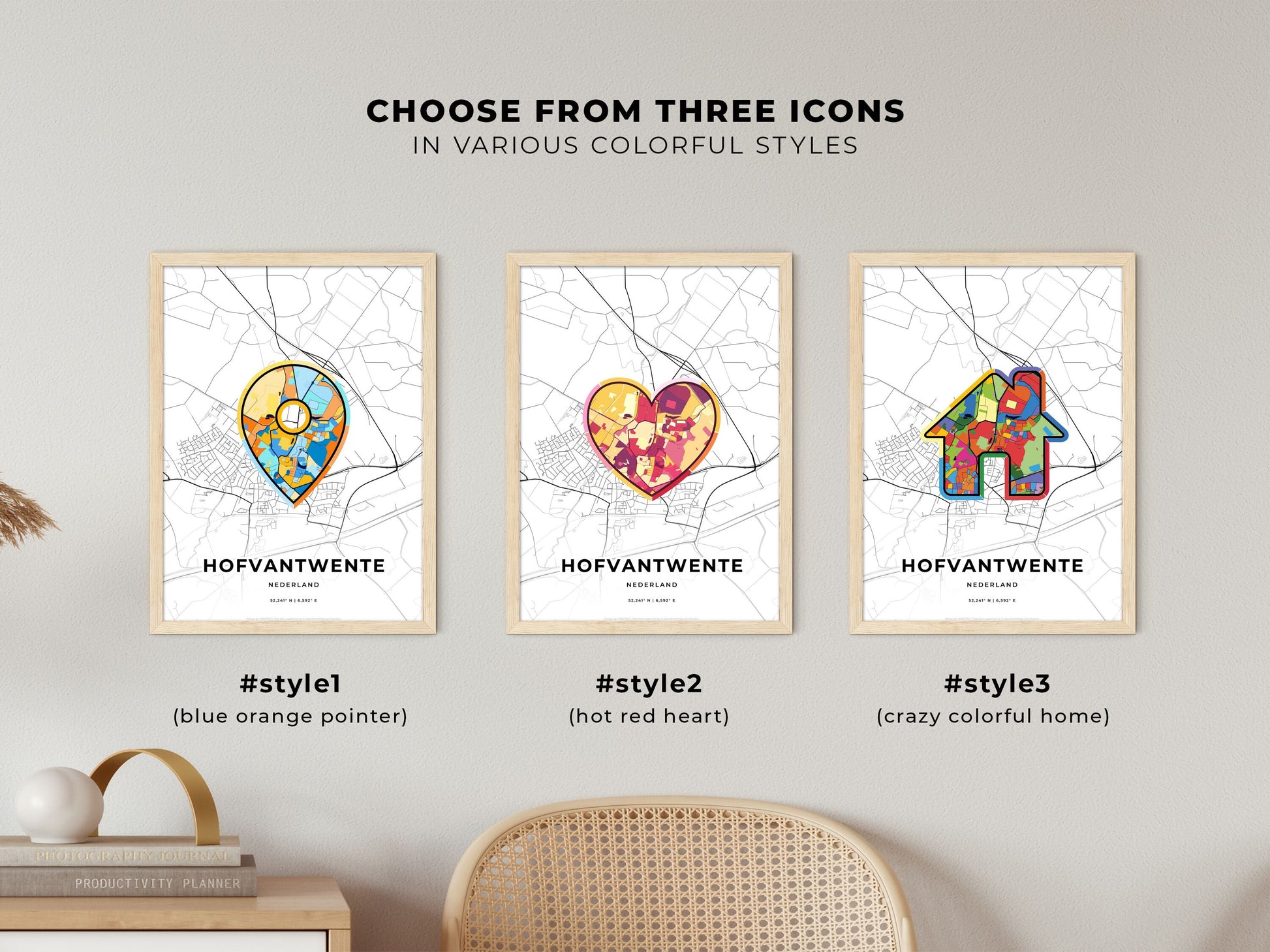 Hof Van Twente Netherlands maps with colorful icons