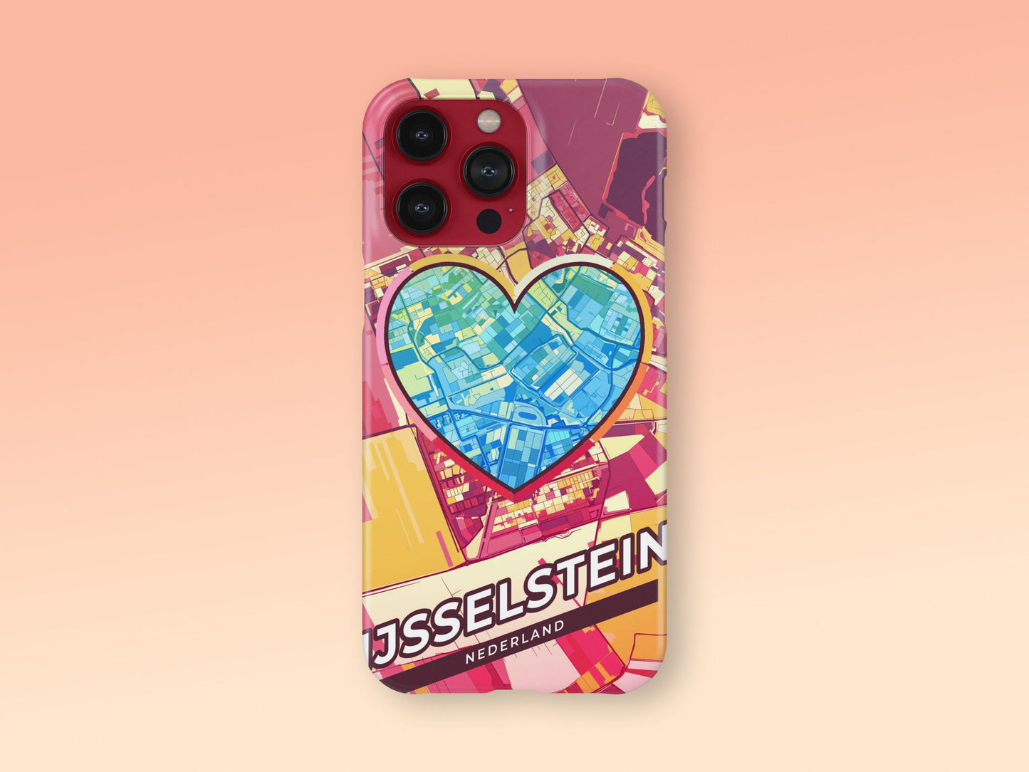 Ijsselstein Netherlands slim phone case with colorful icon. Birthday, wedding or housewarming gift. Couple match cases. 2
