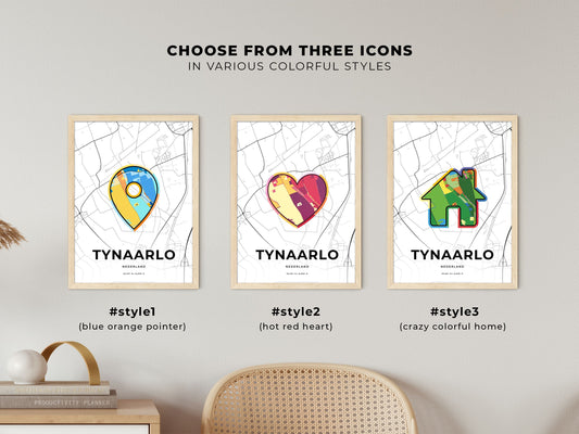 Tynaarlo Netherlands maps with colorful icons