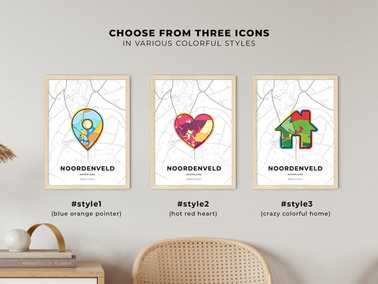 Noordenveld Netherlands maps with colorful icons