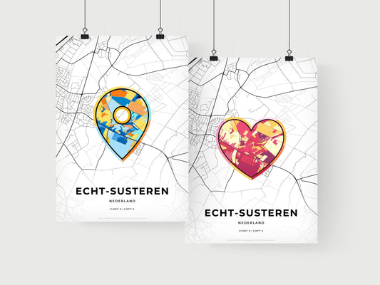 Echt-Susteren Netherlands art print for couples