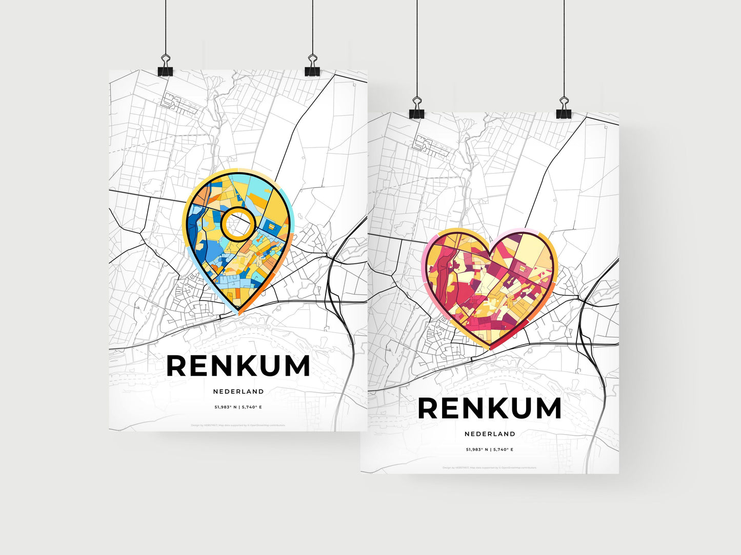 Renkum Netherlands art print for couples