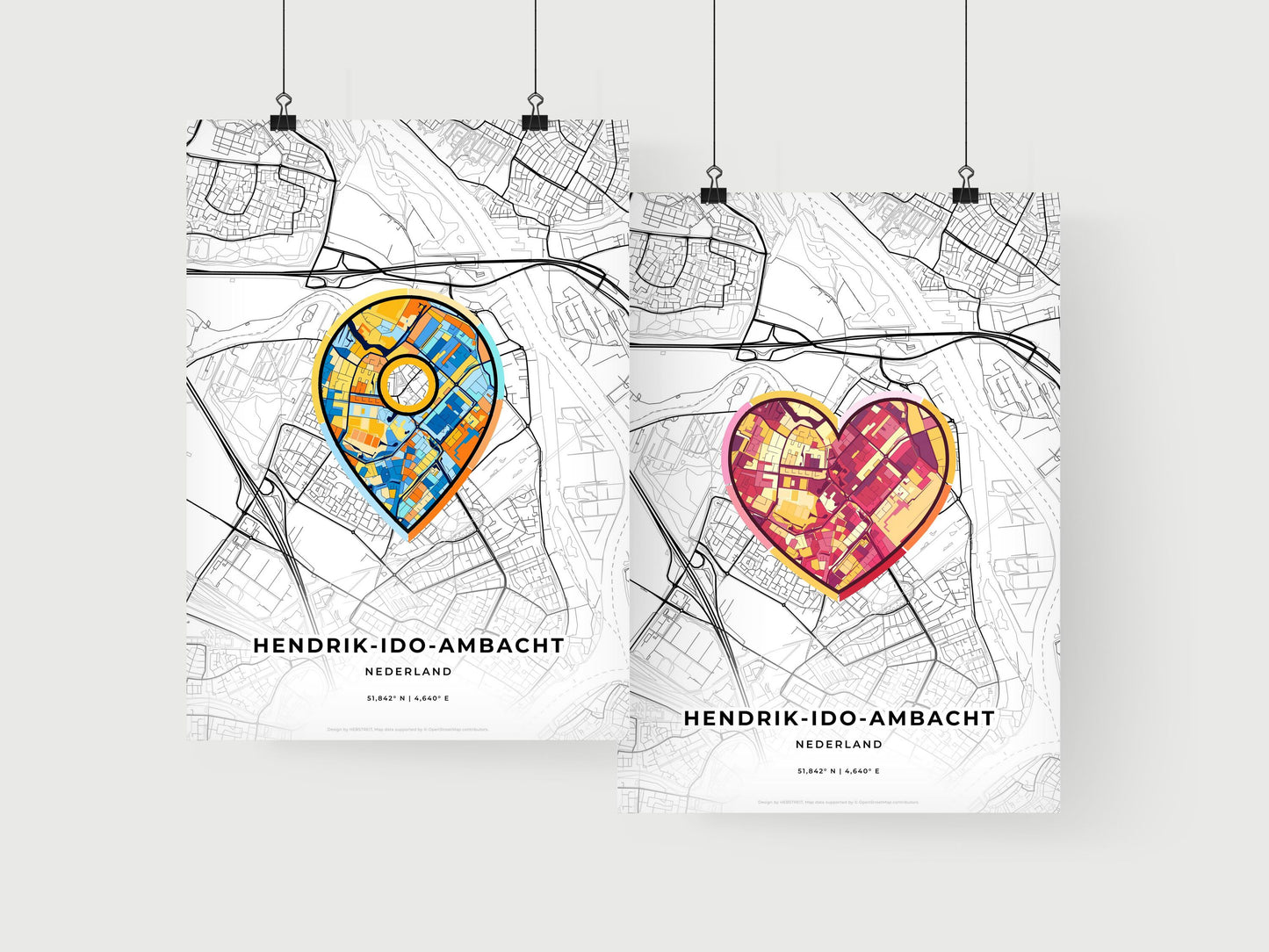 Hendrik-Ido-Ambacht Netherlands art print for couples