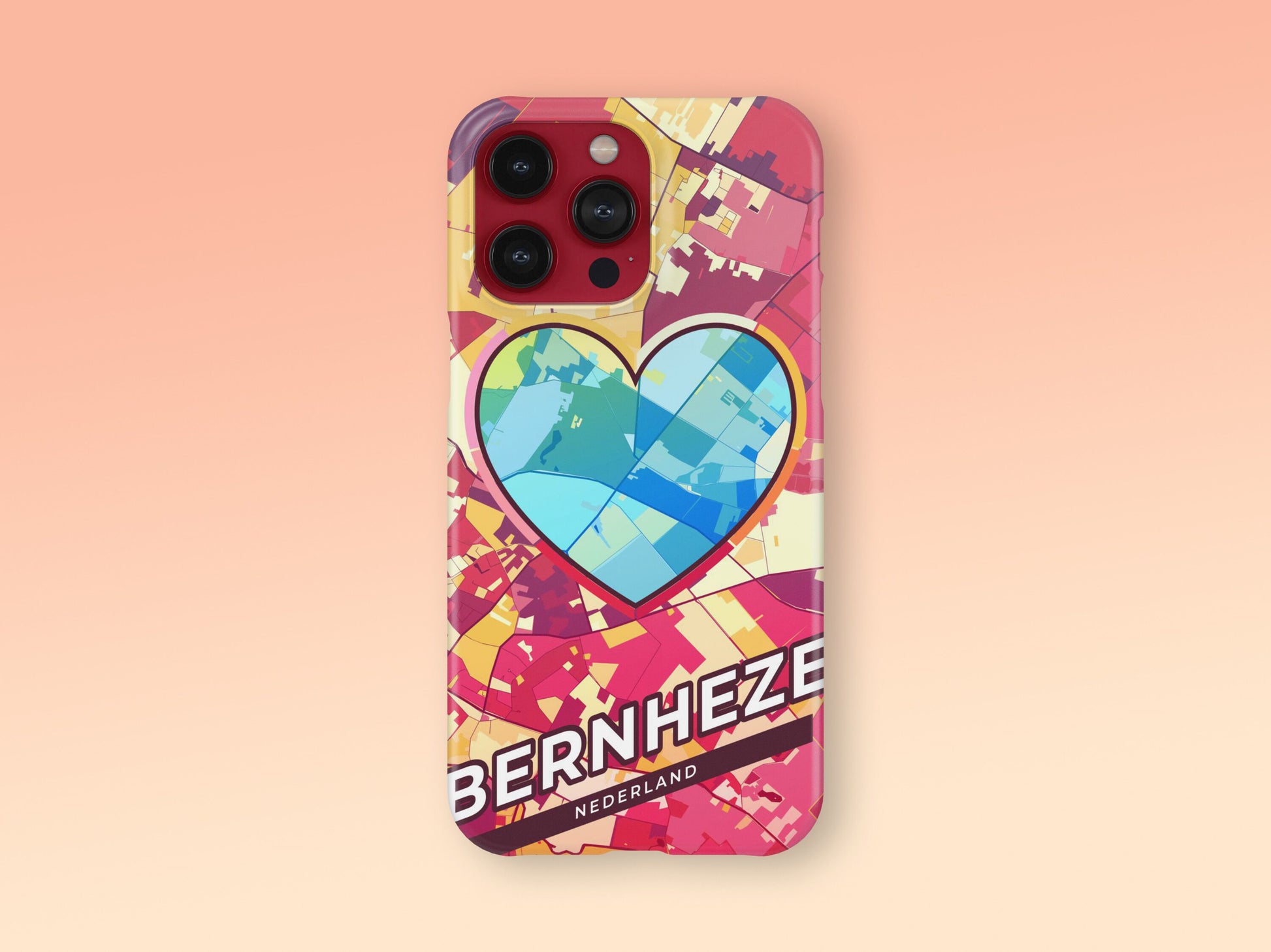 Bernheze Netherlands slim phone case with colorful icon. Birthday, wedding or housewarming gift. Couple match cases. 2