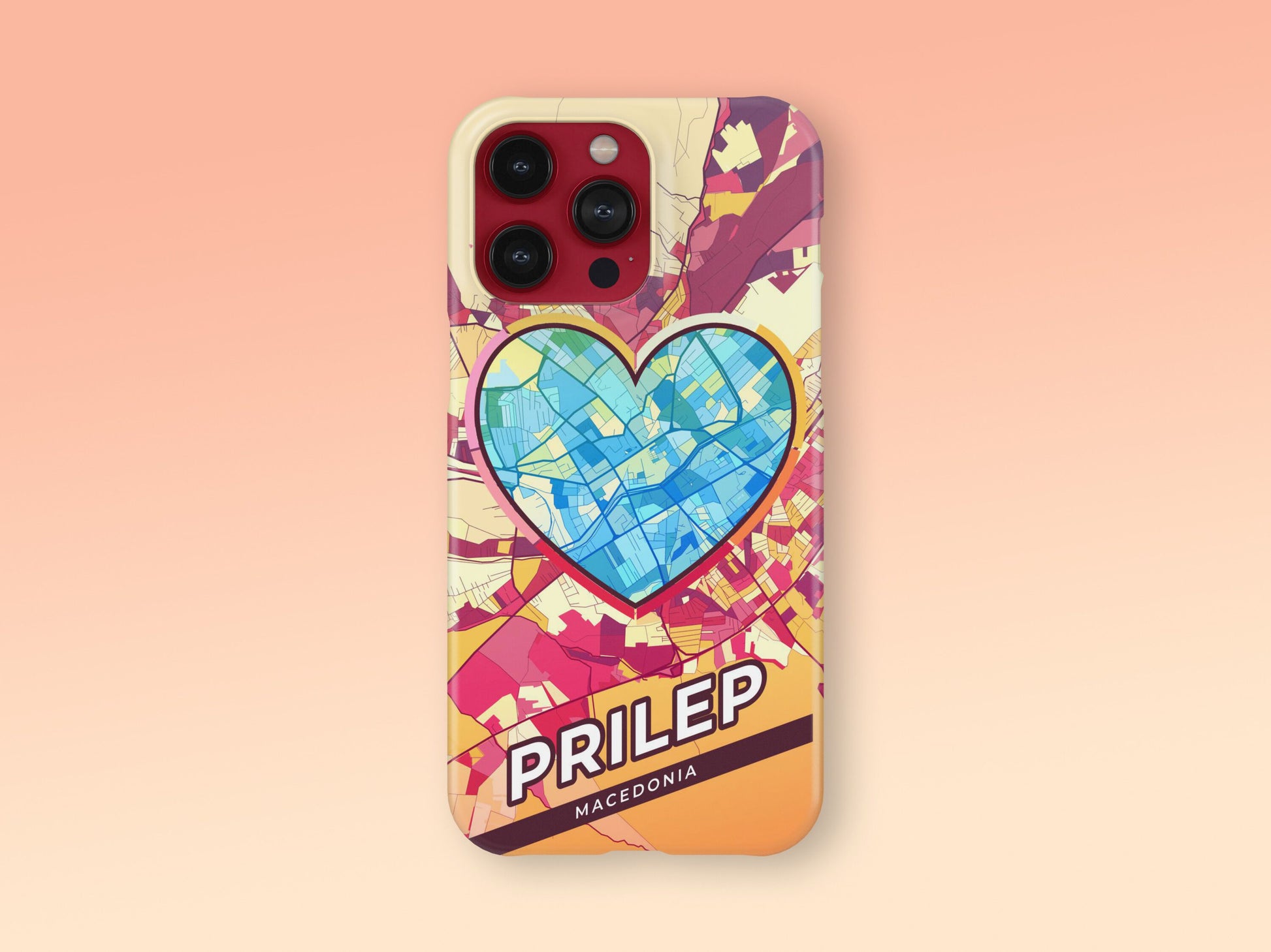 Prilep North Macedonia slim phone case with colorful icon. Birthday, wedding or housewarming gift. Couple match cases. 2