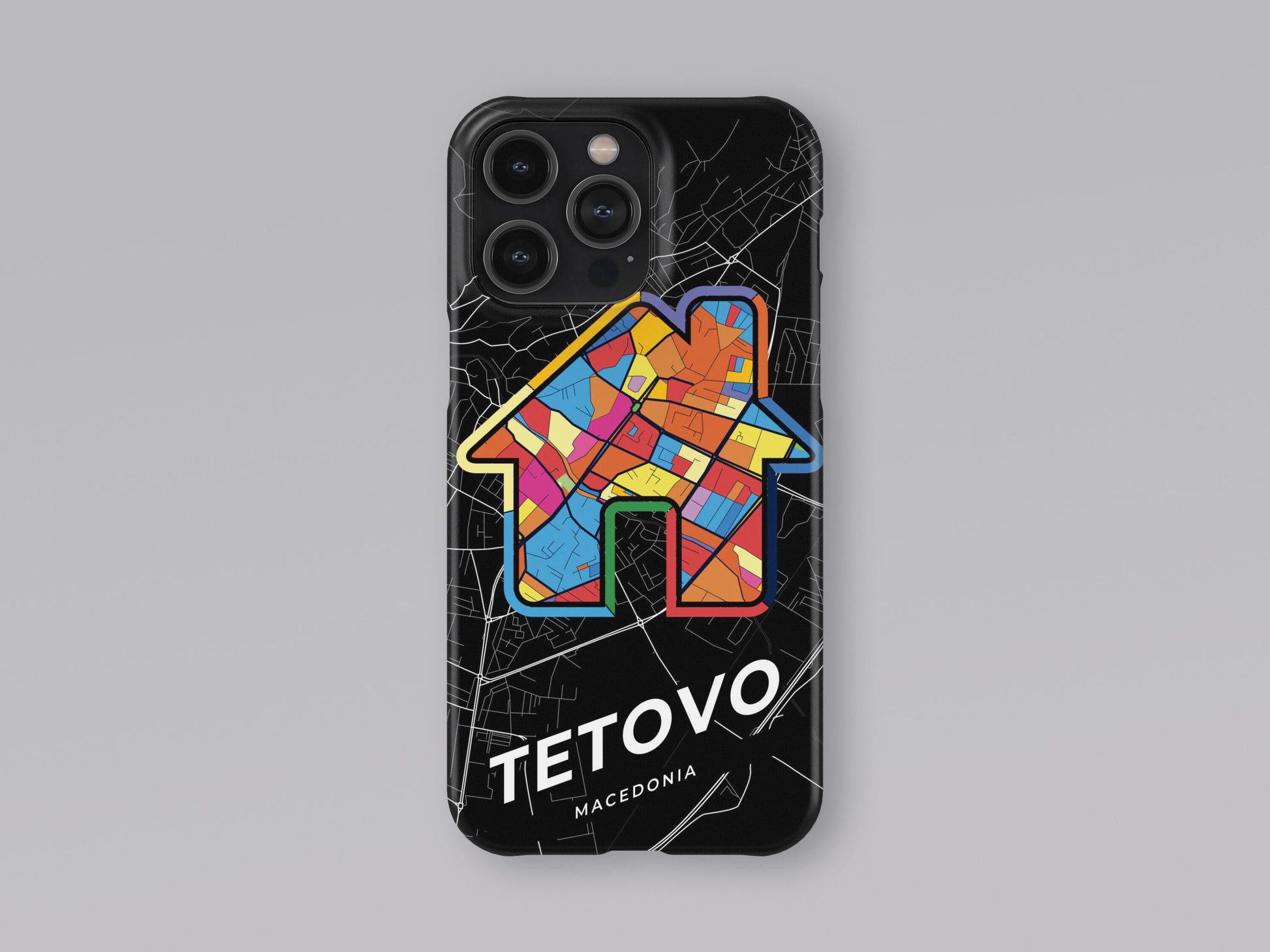 Tetovo North Macedonia slim phone case with colorful icon 3