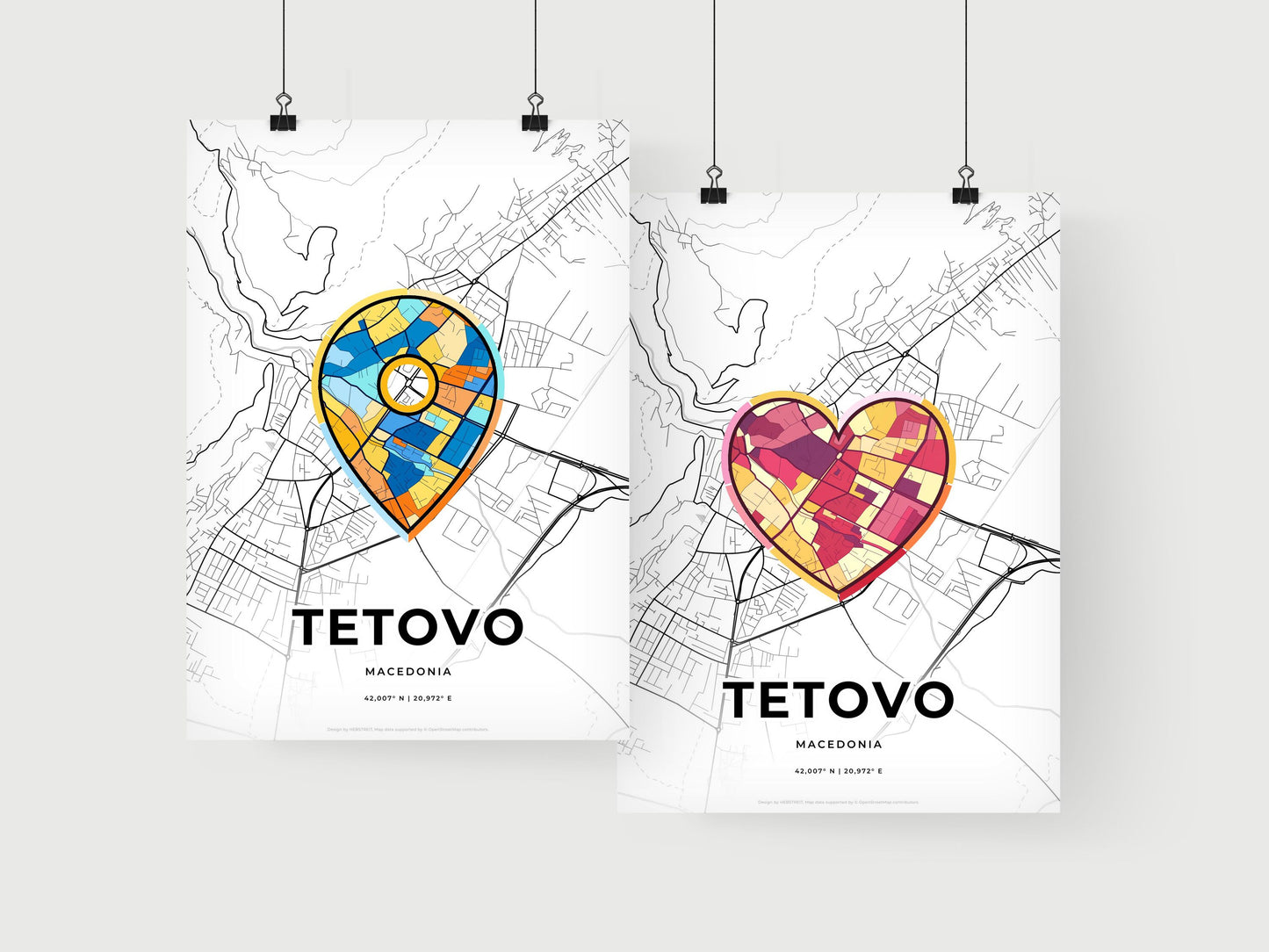 Tetovo North Macedonia art print for couples