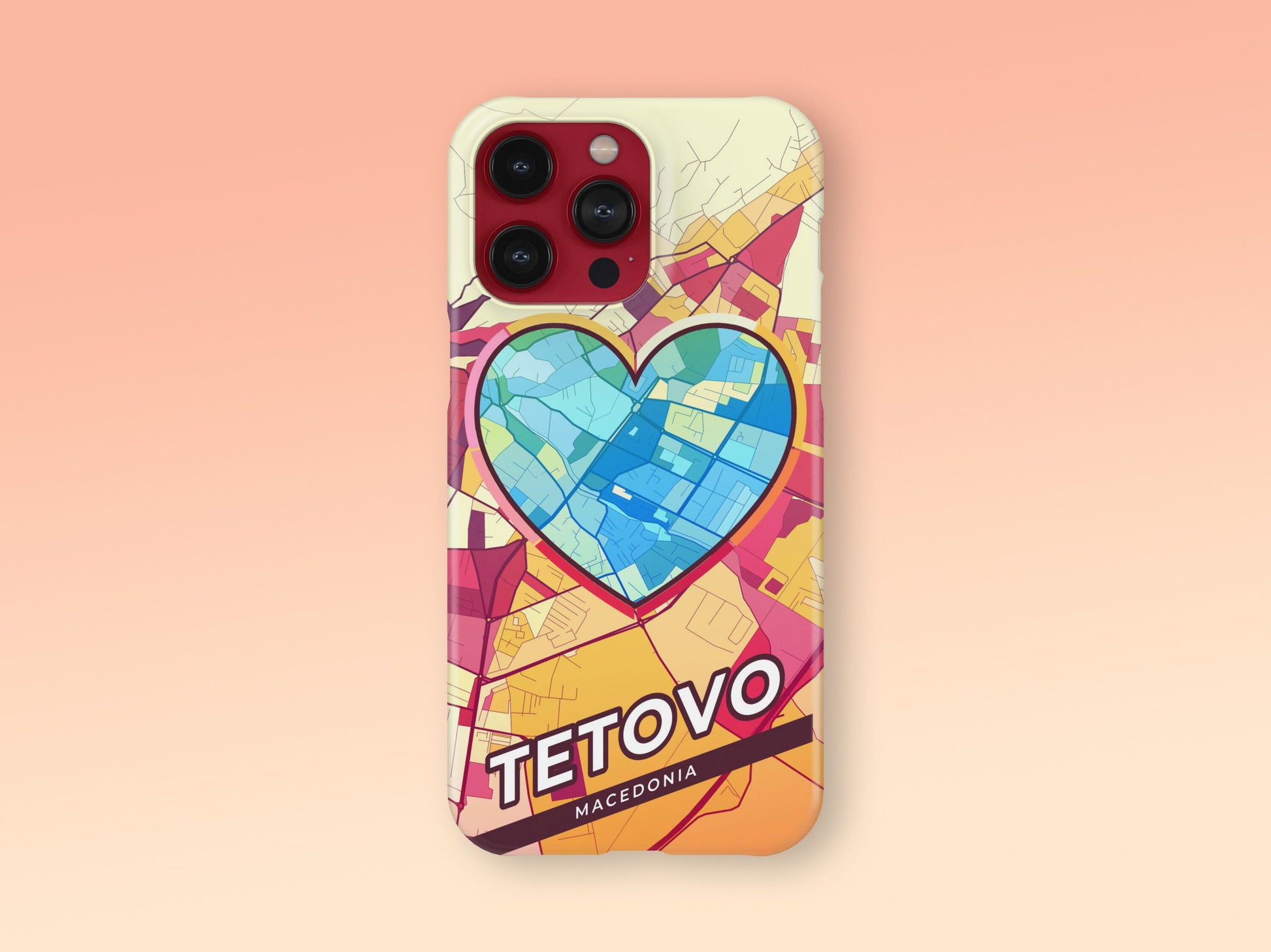 Tetovo North Macedonia slim phone case with colorful icon 2