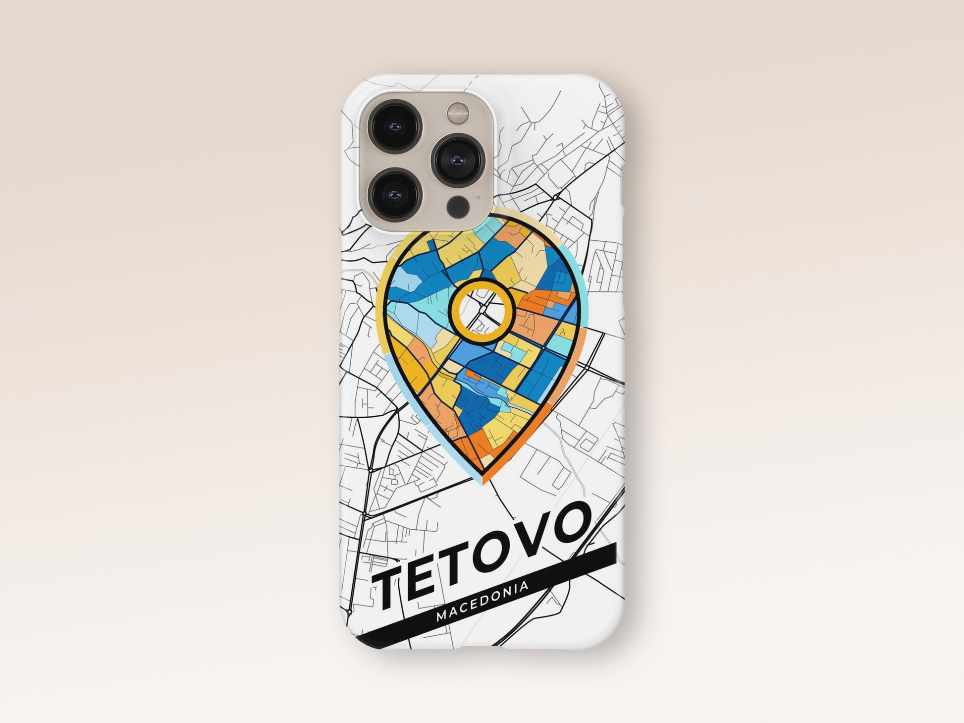 Tetovo North Macedonia slim phone case with colorful icon 1
