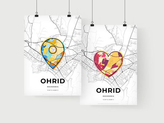 Ohrid North Macedonia art print for couples