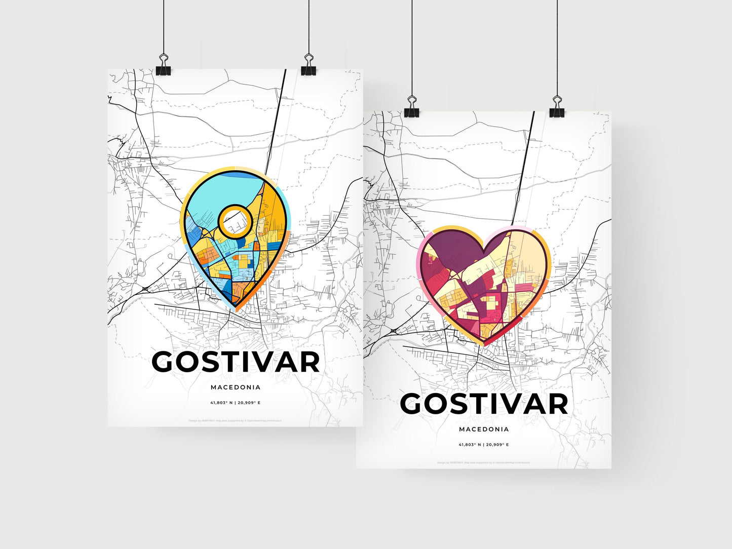 Gostivar North Macedonia art print for couples