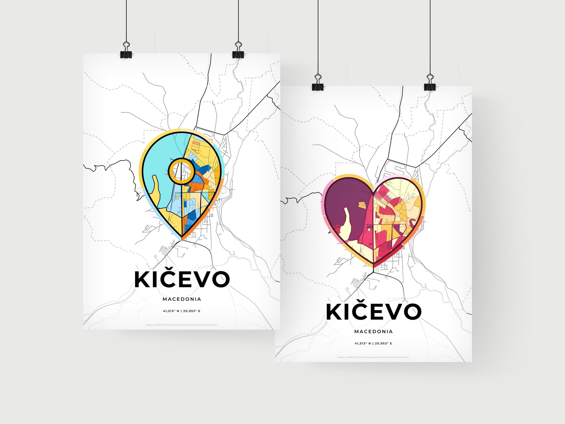 Kičevo North Macedonia art print for couples