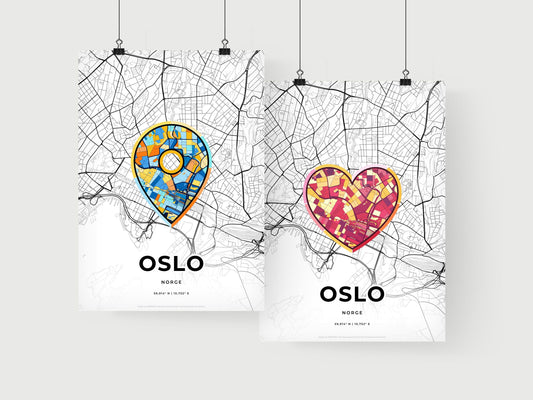 Oslo Norway art print for couples
