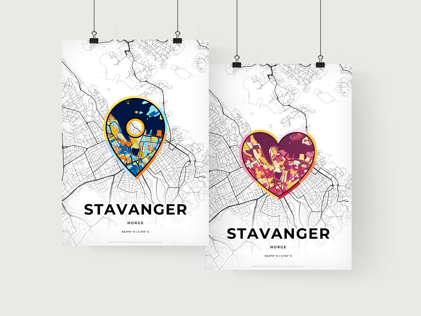 Stavanger Norway art print for couples